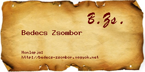 Bedecs Zsombor névjegykártya