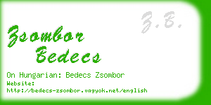 zsombor bedecs business card
